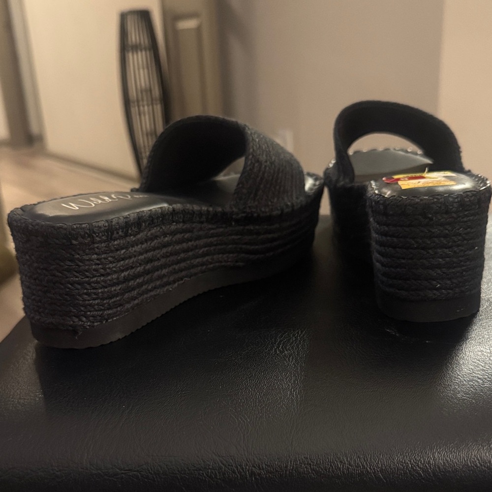 🔥Wild Pair Shermer Espadrille Slides Black Jute Size 8M🔥BRAND NEW NO BOX❣️ - Picture 15 of 16